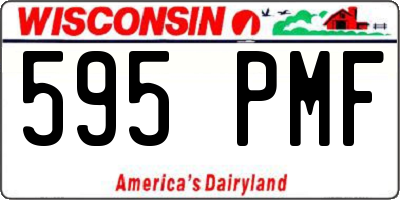 WI license plate 595PMF