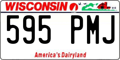 WI license plate 595PMJ