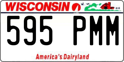 WI license plate 595PMM