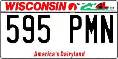 WI license plate 595PMN