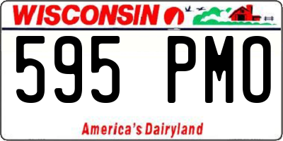 WI license plate 595PMO