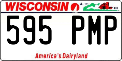 WI license plate 595PMP