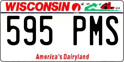 WI license plate 595PMS
