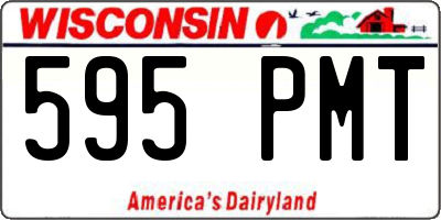 WI license plate 595PMT
