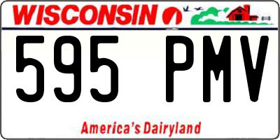 WI license plate 595PMV