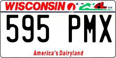 WI license plate 595PMX