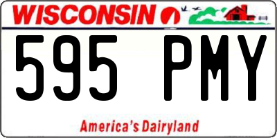 WI license plate 595PMY