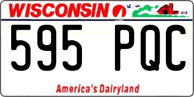 WI license plate 595PQC