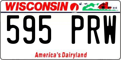 WI license plate 595PRW