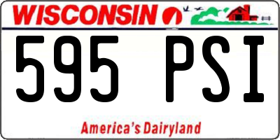 WI license plate 595PSI