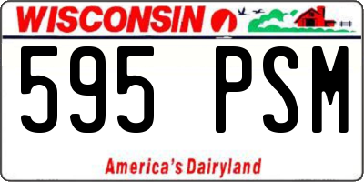 WI license plate 595PSM