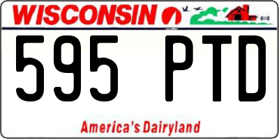 WI license plate 595PTD