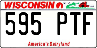 WI license plate 595PTF