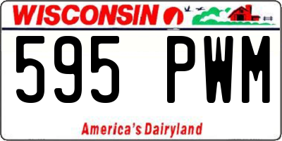 WI license plate 595PWM