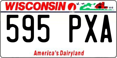 WI license plate 595PXA