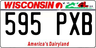 WI license plate 595PXB