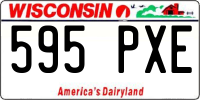WI license plate 595PXE