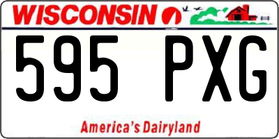 WI license plate 595PXG