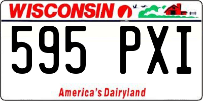 WI license plate 595PXI