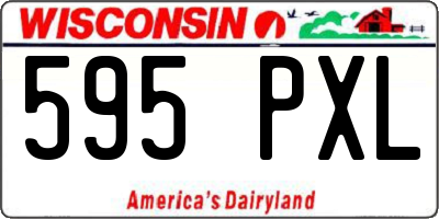 WI license plate 595PXL