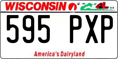 WI license plate 595PXP