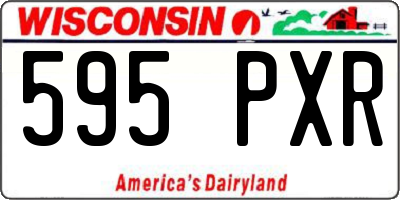 WI license plate 595PXR