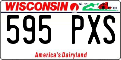 WI license plate 595PXS