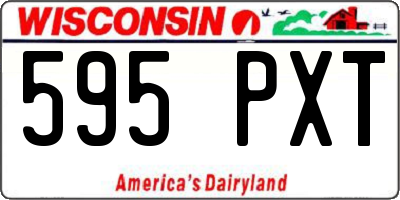 WI license plate 595PXT