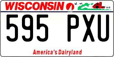 WI license plate 595PXU