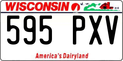 WI license plate 595PXV