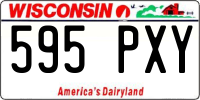 WI license plate 595PXY