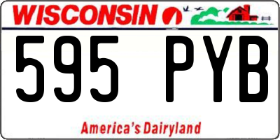 WI license plate 595PYB