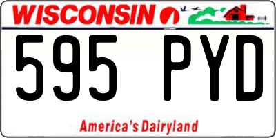 WI license plate 595PYD