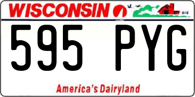 WI license plate 595PYG