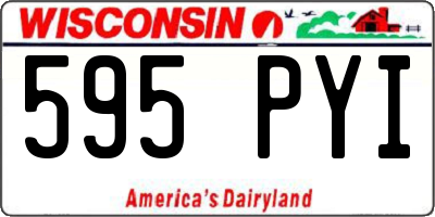 WI license plate 595PYI