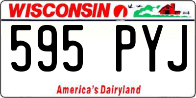 WI license plate 595PYJ