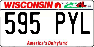 WI license plate 595PYL