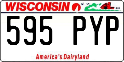 WI license plate 595PYP