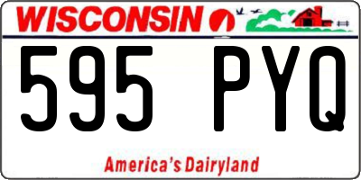 WI license plate 595PYQ