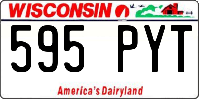 WI license plate 595PYT