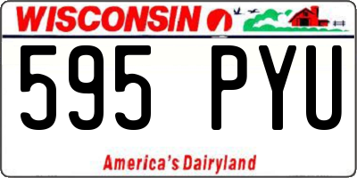 WI license plate 595PYU