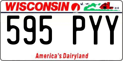 WI license plate 595PYY