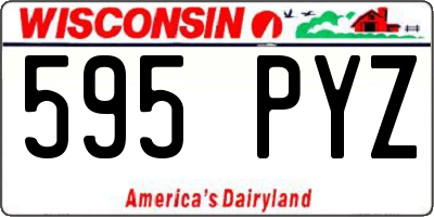 WI license plate 595PYZ