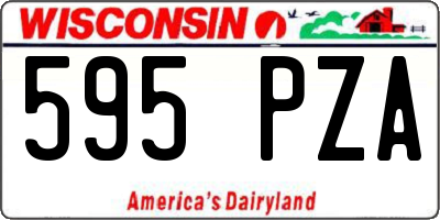 WI license plate 595PZA