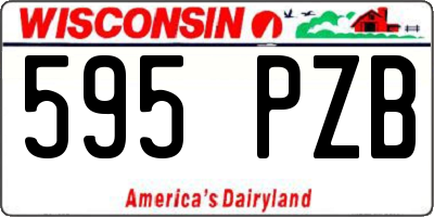 WI license plate 595PZB