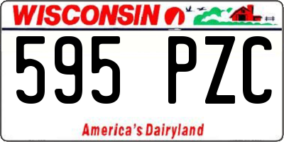 WI license plate 595PZC