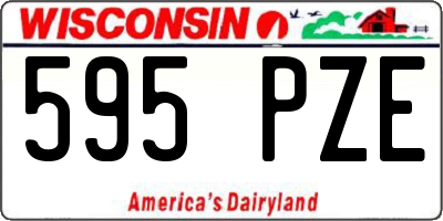WI license plate 595PZE