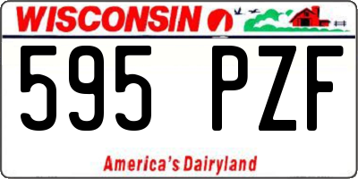 WI license plate 595PZF