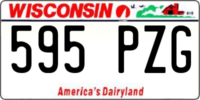 WI license plate 595PZG