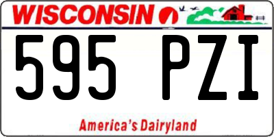 WI license plate 595PZI